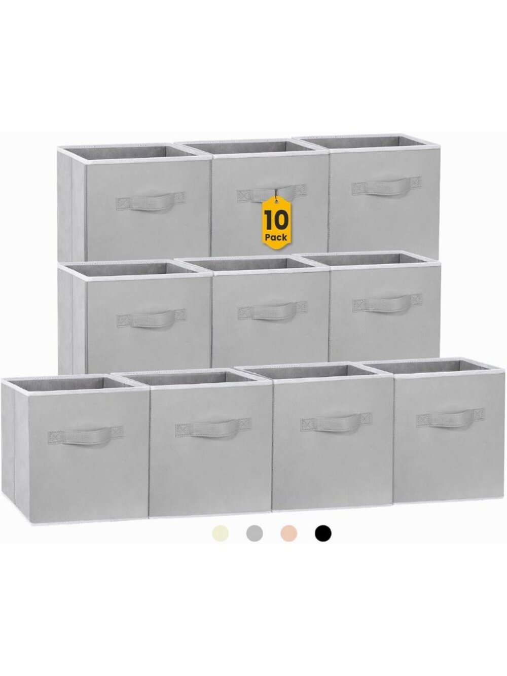 Optimized Title for Poshmark: "11-Inch Collapsible Storage Bins - 10 Pack Fabric